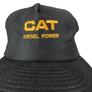 Vintage Cat Diesel Power Embroidered Louisville MFG USA Snapback VTG